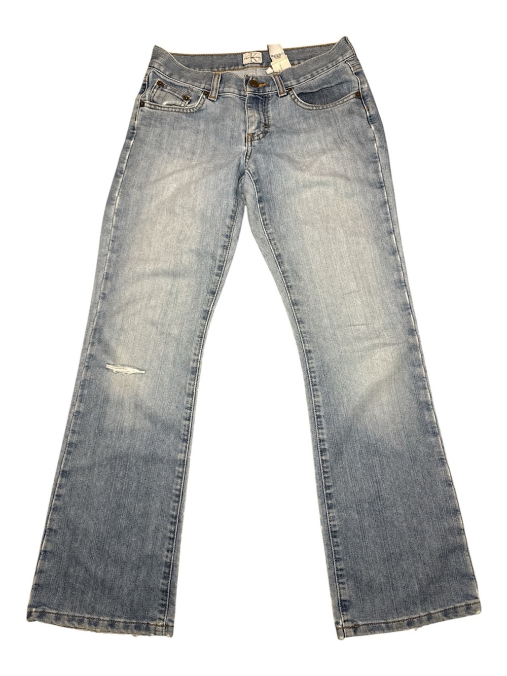 Calvin Klein Jeans Bootcut Flare Distressed Denim Jeans Juniors Size 3